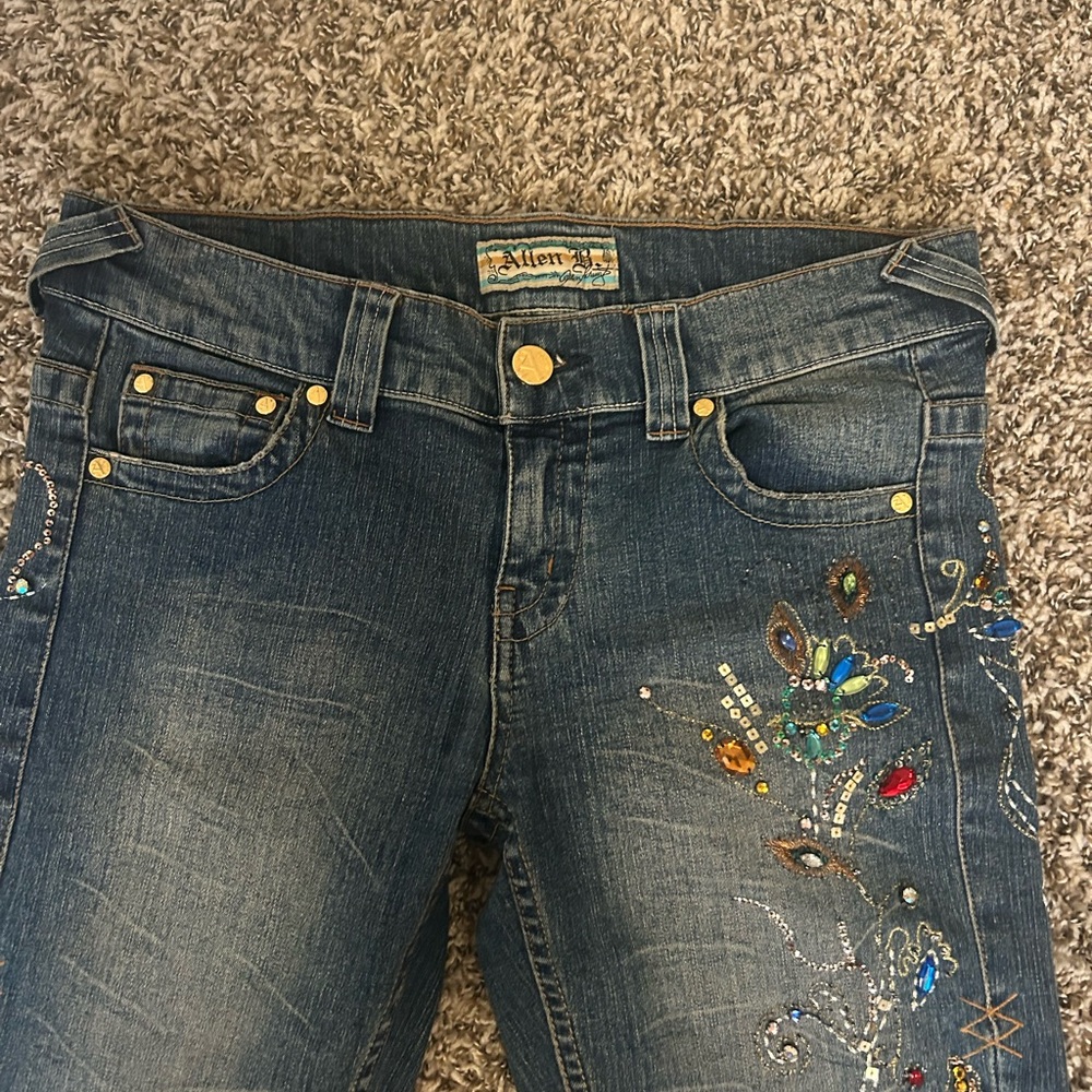 Allen B. By Allen Schwartz Floral Embellished Denim Jeans